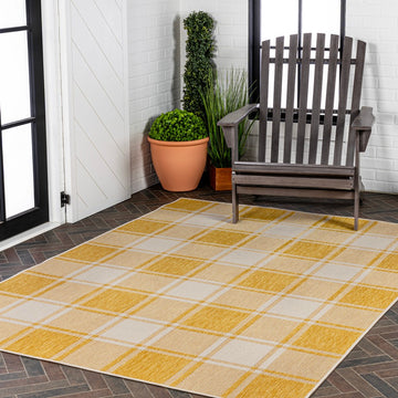 Sabine Traditional Farmhouse Bold Gingham Area Rug